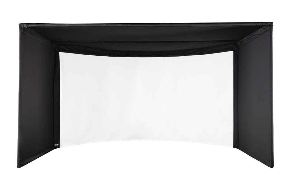 Carl’s Place Curved Golf Simulator Enclosure Kit with Impact Screen