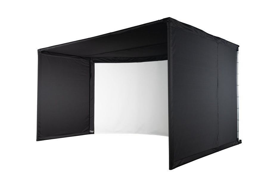 Carl’s Place Curved Golf Simulator Enclosure Kit with Impact Screen