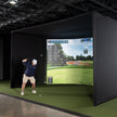 Carl’s Place Curved Golf Simulator Enclosure Kit with Impact Screen