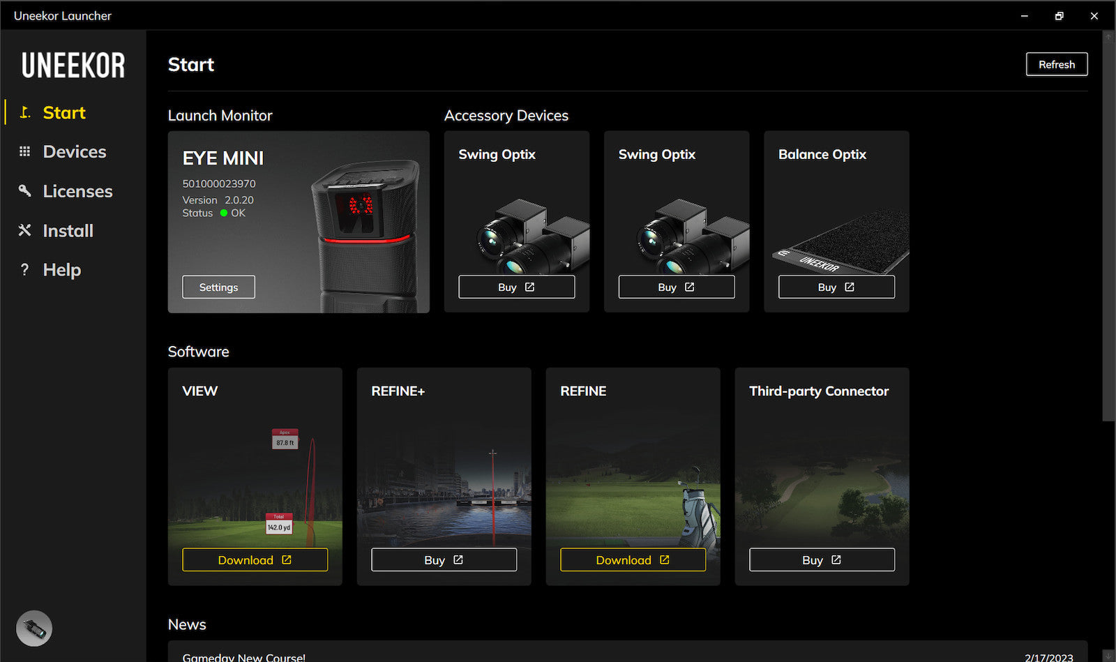 Uneekor EYE MINI LITE Launch Monitor