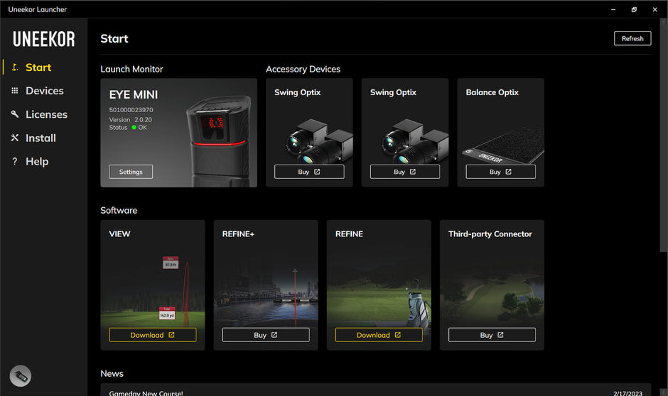 Uneekor EYE MINI LITE Launch Monitor
